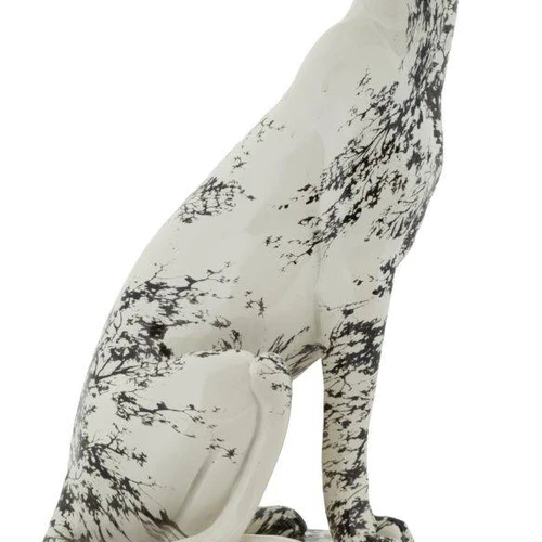Dekoratyvinė leopardo skulptūra, 25 × 42 × 20 cm