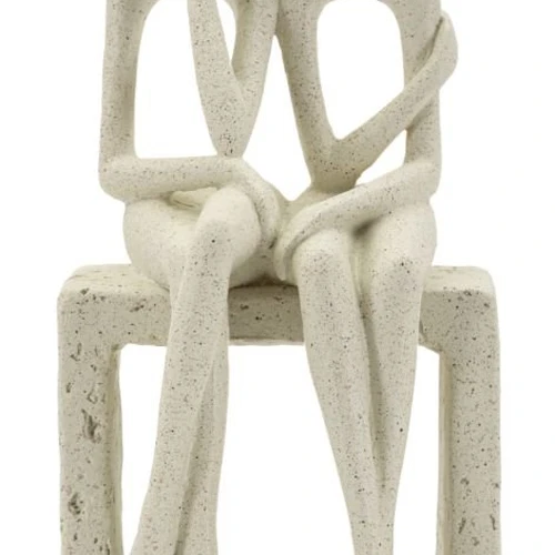 Dekoratyvinė poros statulėlė Stons, Smėlio, 11,5 × 25 × 9 cm