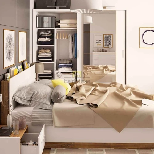 Talpi ir funkcionali spinta su matiniu balto ir ąžuolo deriniu