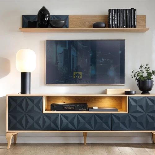 Komoda su apšvietimu ir stalčiumi, tinka bet kokiam interjerui