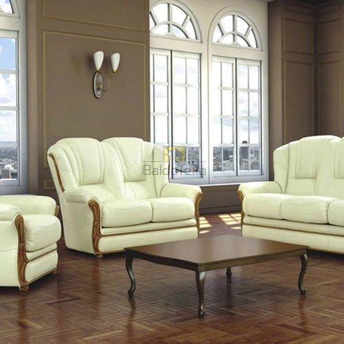 Minkšti ir prabangūs odiniai sofos su elastingu užpildu