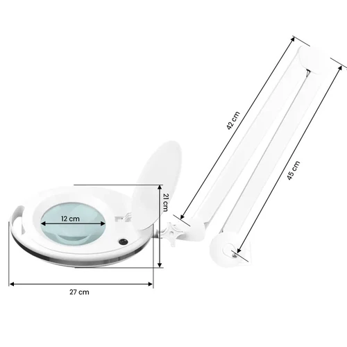 Didinamoji lempa ELEGANTE 6027, 60 LED SMD 5D, 10 W - Staliniai šviestuvai