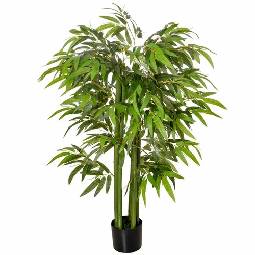 Dirbtinis augalas Homcom 17x17x140cm., žalios/juodos spalvos