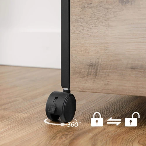 Moderni pilkai juoda spinta su plieno elementais