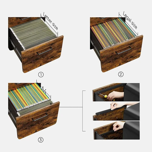 Moderni medienos ir plieno kombinacija – SONGMICS spintelė