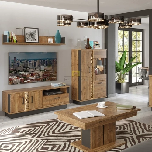 Kompaktiška spinta su išoriniu LED apšvietimu