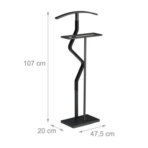 Drabužių kabykla 107x47,5x20cm., juodos spalvos - Rūbų kabyklos
