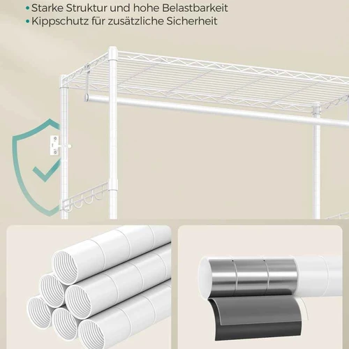 Ilgaamžė drabužių kabykla su stalčiumi