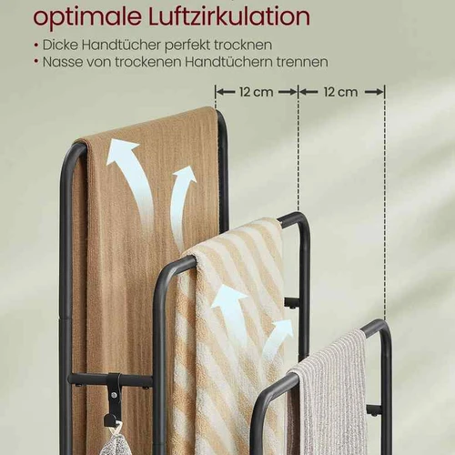 Drabužių kabykla 70x30x100cm., juodos spalvos - Rūbų kabyklos