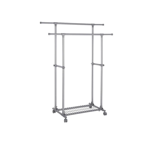 Drabužių kabykla ant ratukų, pilka