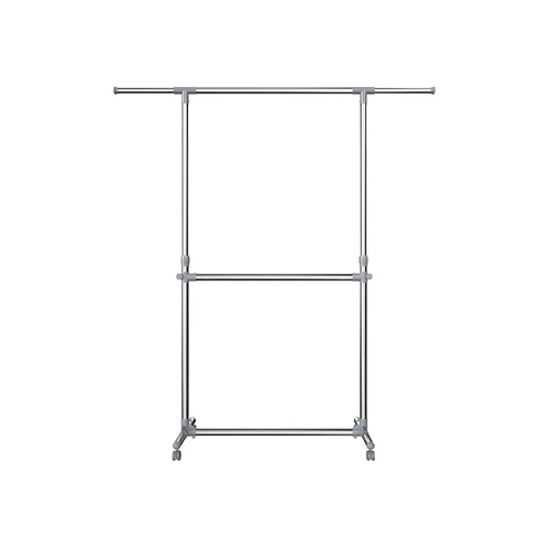 Reguliuojama aukščio drabužių kabykla su ABS jungtimis ir 360° ratukais