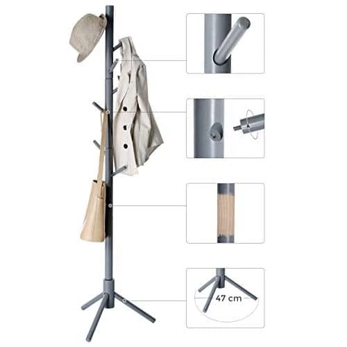 Tvarkingi namai su patvaria trikojų kabykla