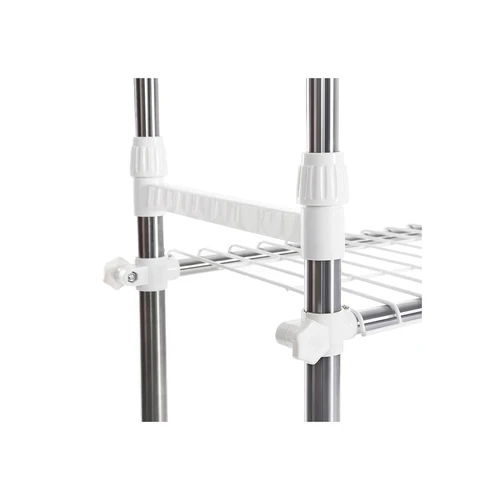 Songmics drabužių kabykla su reguliuojamais atstumais ir tinklinėmis lentynomis