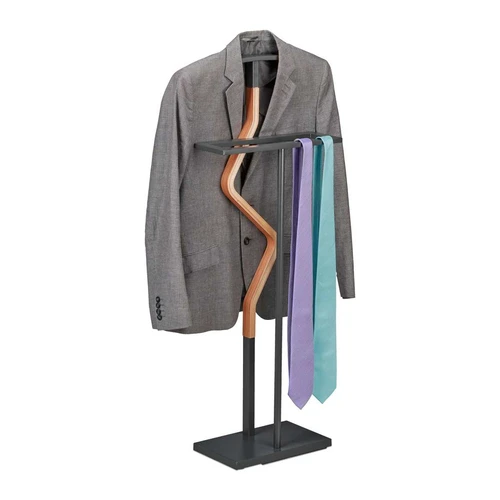 Drabužių stovas Relaxdays 10046889.0, Pilka/Ruda, 47,5 × 107 × 20 cm