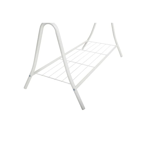 Lengvai išardomas drabužių stovas su tinkleline lenta ir kabykla