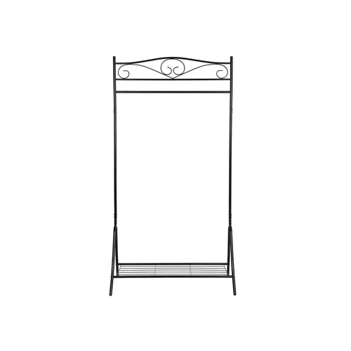 Praktiškas drabužių stovas su tinkleline lentyna