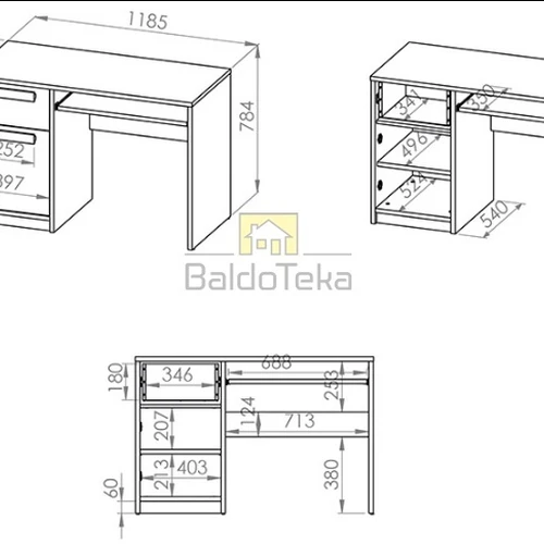 Bukas Fjord spalvos spinta su matiniu apdailu