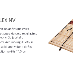 Patogus čiužinys su vidurio diržu ir 12 reguliavimo juostelių