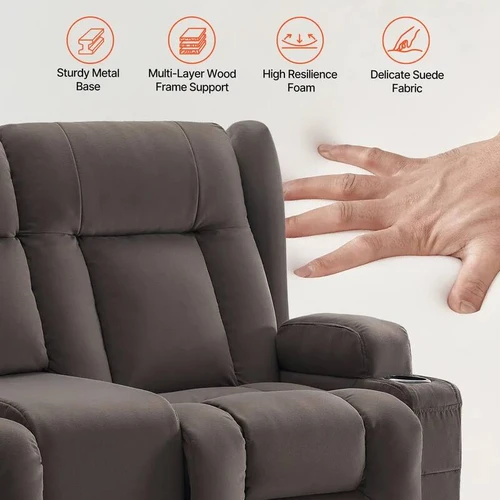 Sofa svetainei su minkštais porankiais