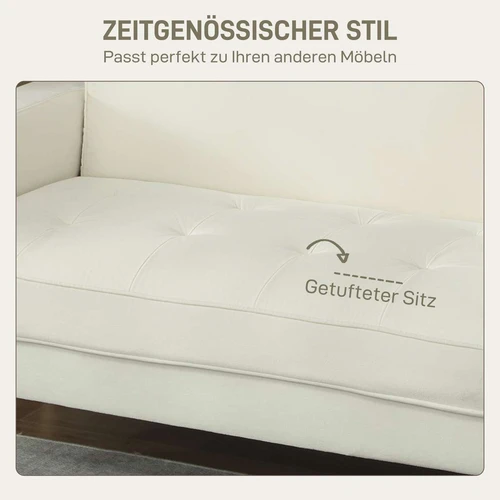 Dvivietė sofa, 2 vietų, 130 × 82 × 74,5 cm - Sofos