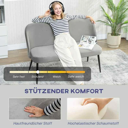 Erdvi dvivietė sofa iki 220 kg