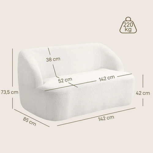 Dvivietė sofa 70% poliesteris 30% akrilas