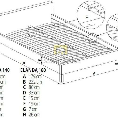 Moderni lova su grotelėmis, šviesiai pilka spalva