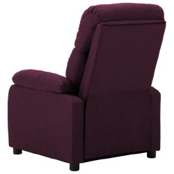 Elektrinė atlošiama kėdė, violetinės spalvos, audinys - Foteliai