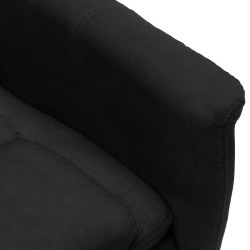 Elektrinis atlošiamas krėslas, juodas, dirbtinė versta oda - Foteliai