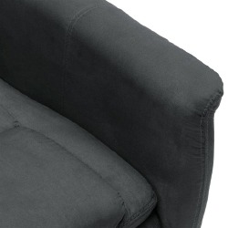 Elektrinis atlošiamas krėslas, tamsiai pilka, dirbtinė versta oda - Foteliai