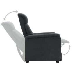 Elektrinis atlošiamas krėslas, tamsiai pilka, dirbtinė versta oda - Foteliai
