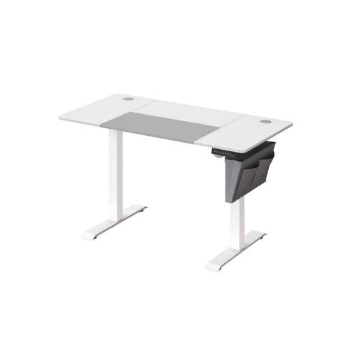 Elektrinis reguliuojamo aukščio rašomasis stalas 60x120x120cm., baltos/pilkos spalvos