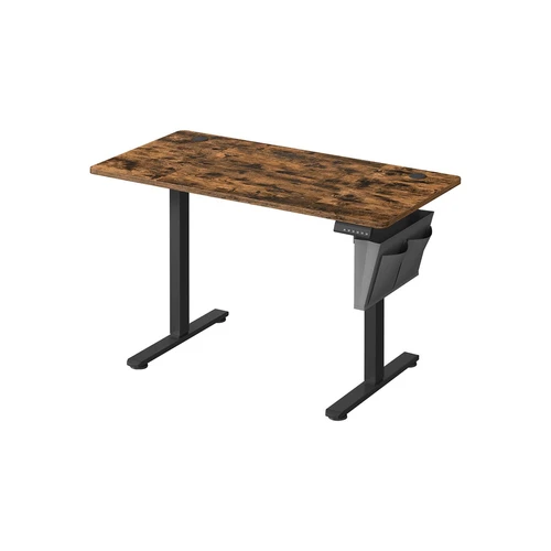 Elektrinis reguliuojamo aukščio rašomasis stalas 60x120x120cm., juodos/rudos spalvos