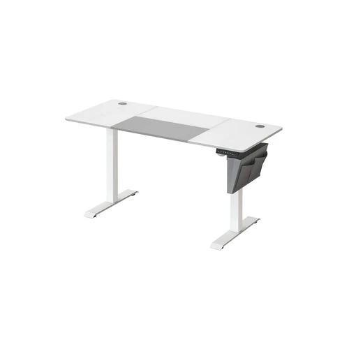 Elektrinis reguliuojamo aukščio rašomasis stalas 60x140x120cm., baltos/pilkos spalvos