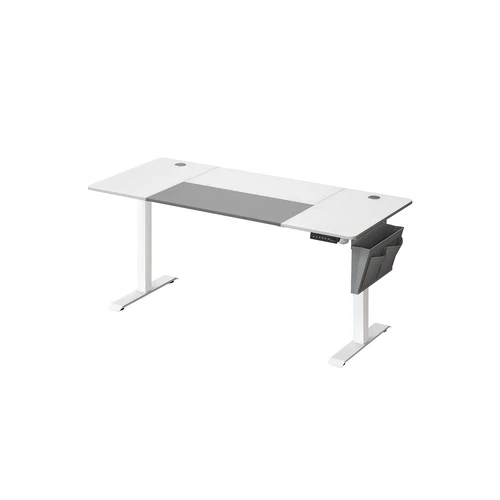 Elektrinis reguliuojamo aukščio rašomasis stalas 70x160x120cm., baltos/pilkos spalvos