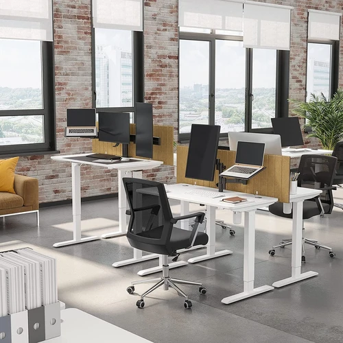 Balto spalvos elektrinis stalas su nuotoliniu valdymu