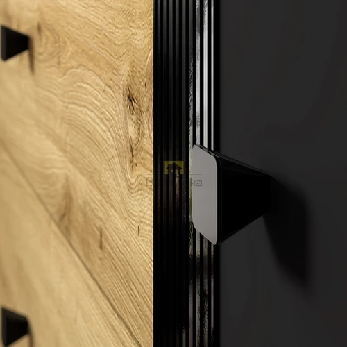 Stilinga spintelė ąžuolo artisan/juodos spalvos