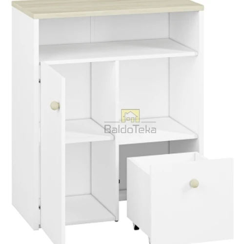 Pasirinkite rožinę ar melsvą durelių spalvą