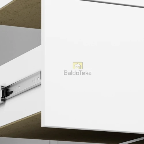 Balta ir bukas Fjord spalvos LMDP stalas 74x95x40 cm