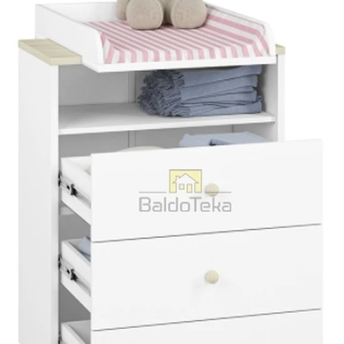 Kokybiška spinta 74/95/40 cm, balta su Fjord atspalviu