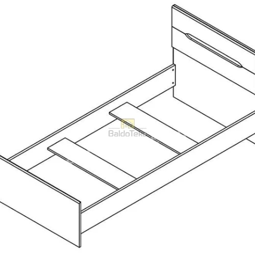 Šviesaus ąžuolos Sanremo/venge spalvos lova