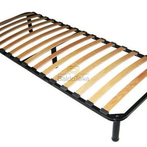 Stilinga ąžuolo spalvos lova be čiužinio