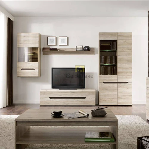 ELPASSO komoda šviesaus ąžuolo dizainas – 40,5 cm aukščio