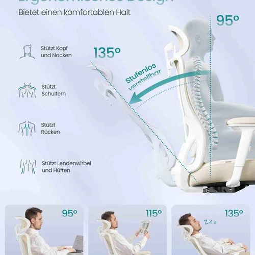 Ergonomiška biuro kėdė SONGMICS OBN066BH01 - Darbo kėdės
