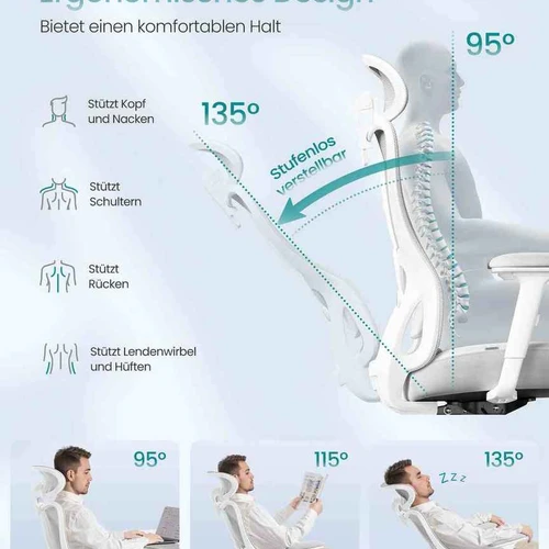 Ergonomiška biuro kėdė SONGMICS OBN066BH01 - Darbo kėdės