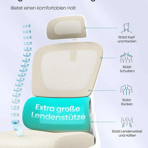 Ergonomiška biuro kėdė su tinkliniu audiniu ir sulankstomais porankiais, juoda - Darbo kėdės