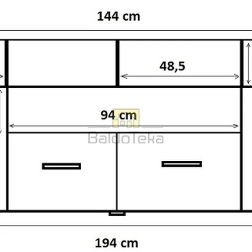 Stilinga juoda spinta su matiniu korpusu ir blizgiais fasadais