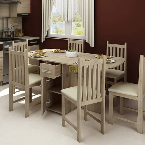 Praktiškas stalas su dideliu plotu, tinka šeimai ar ofisui