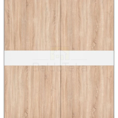 Baltas matinis korpusas ir ąžuolo sonoma fasadai – tobulas derinys