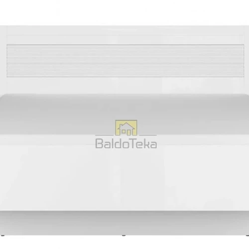 Minimalistinė lova balta matinė + blizgi